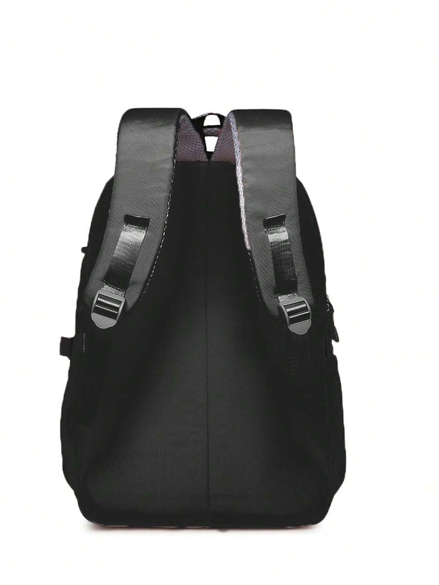 Large Capacity Lightweight Student School Backpack With Accessory Charm Casual Bookbag For Middle High School Boys Girls Daily Use