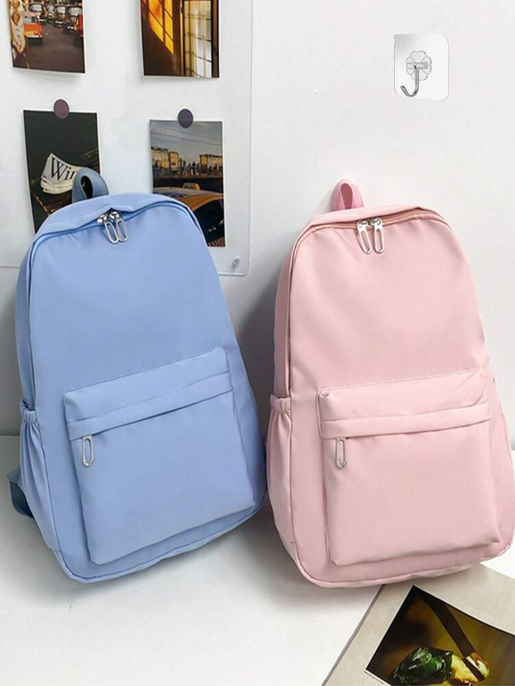 Waterproof School Backpack For Teen Girls Boys Simple Casual Laptop Bag Lightweight College Student Daypack Travel Bookbag Aesthetic