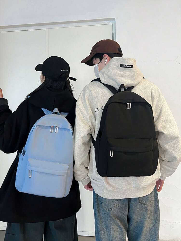 Waterproof School Backpack For Teen Girls Boys Simple Casual Laptop Bag Lightweight College Student Daypack Travel Bookbag Aesthetic