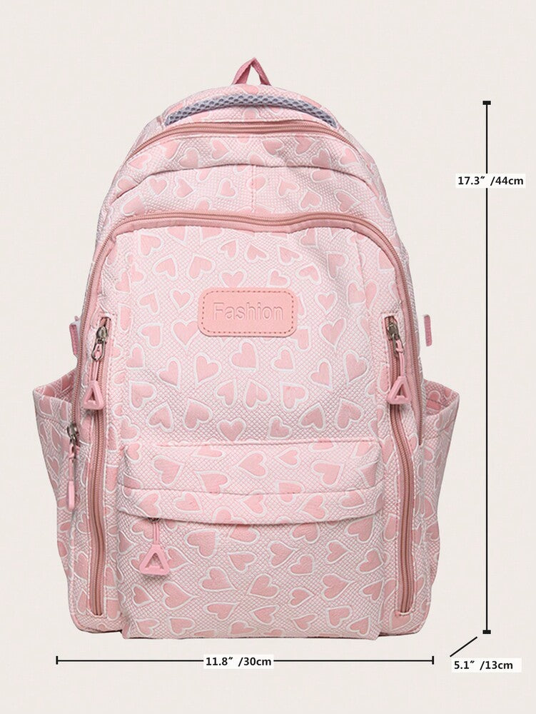 Solid Color Large Capacity Campus Backpack Casual Student School Bag Lightweight Simple Travel Daypack For Boys Girls Teen College