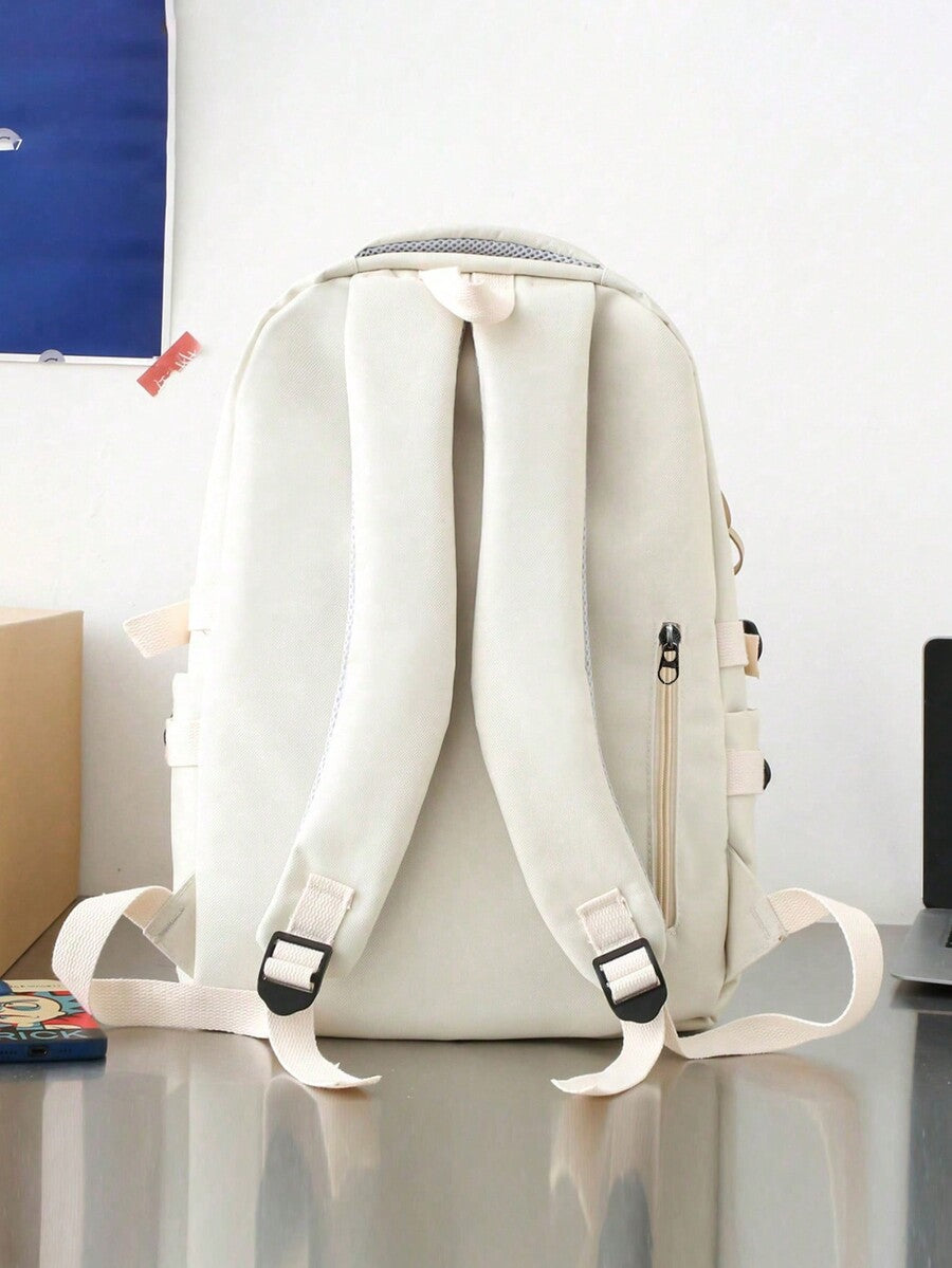 5pcs School Backpack Set With Laptop Compartment Classic Basic Multi Piece Student Bag Handbag Crossbody Coin Purse Pencil Case
