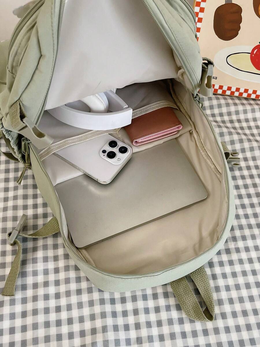 High Capacity Student Backpack With Cute Ins Style Design Practical Casual School Bag For Teen Girls Boys Fashion Daily Use Daypack