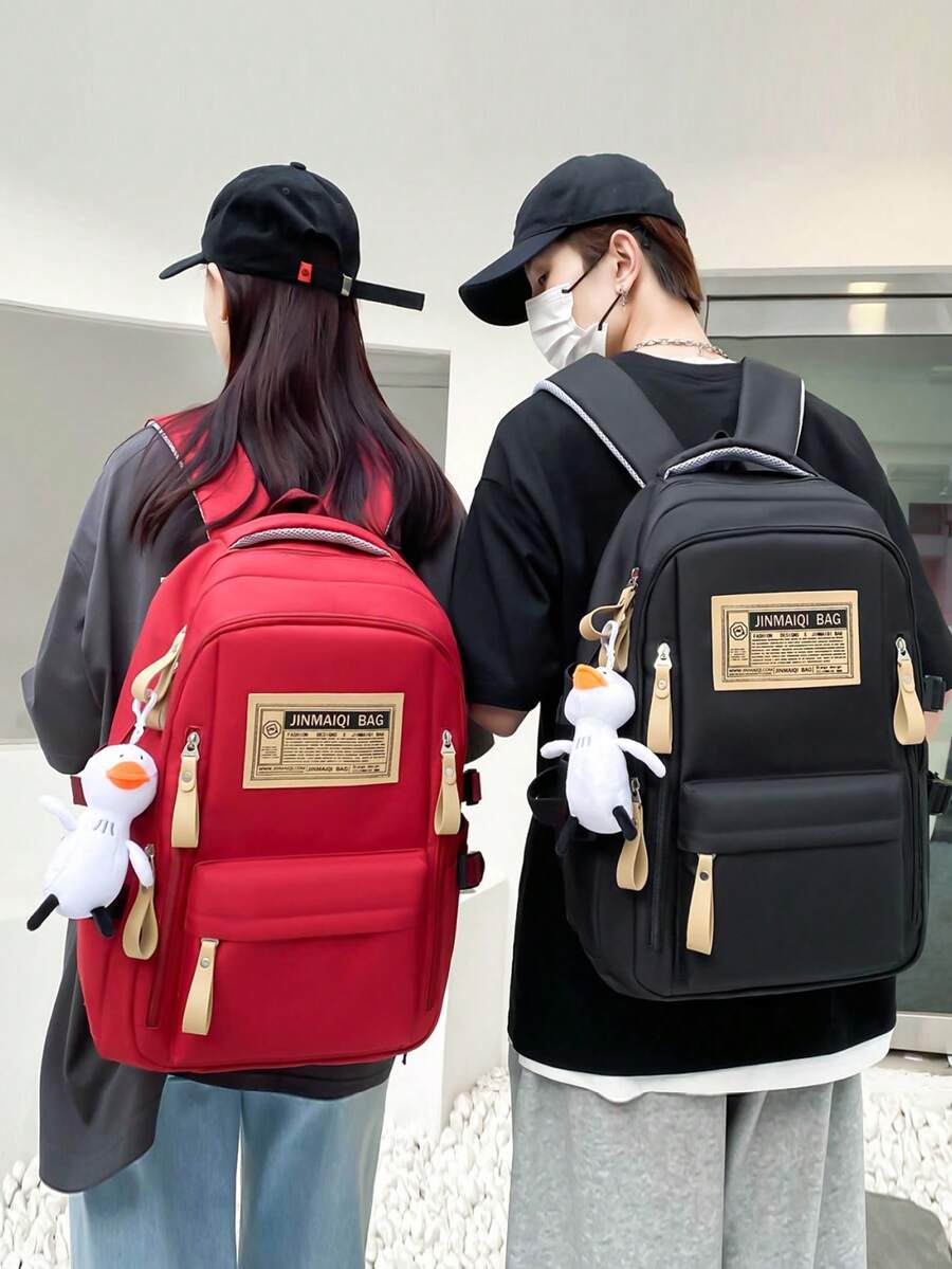 5pcs School Backpack Set With Laptop Compartment Classic Basic Multi Piece Student Bag Handbag Crossbody Coin Purse Pencil Case