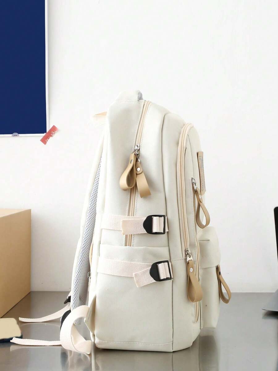 5pcs School Backpack Set With Laptop Compartment Classic Basic Multi Piece Student Bag Handbag Crossbody Coin Purse Pencil Case