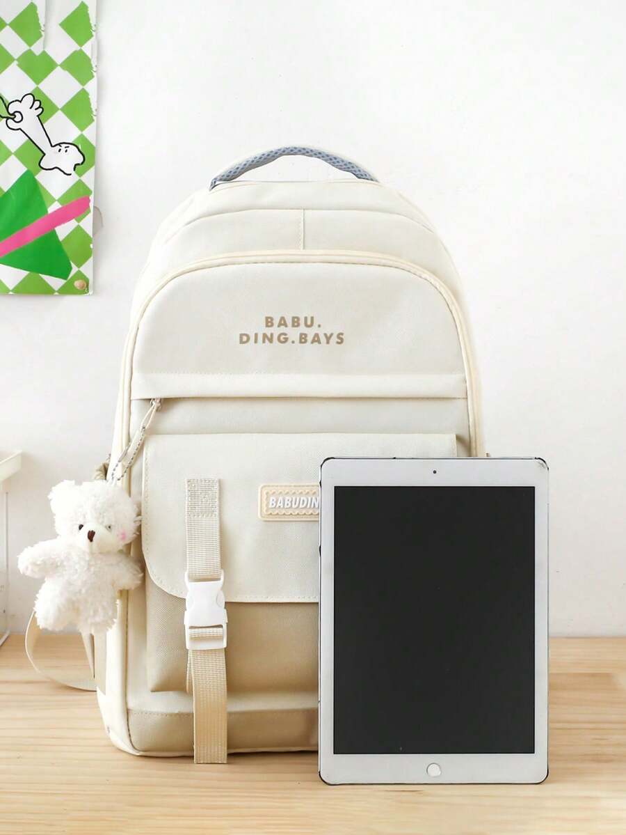 5pcs School Backpack Set With Laptop Compartment Classic Basic Multi Piece Student Bag Handbag Crossbody Coin Purse Pencil Case