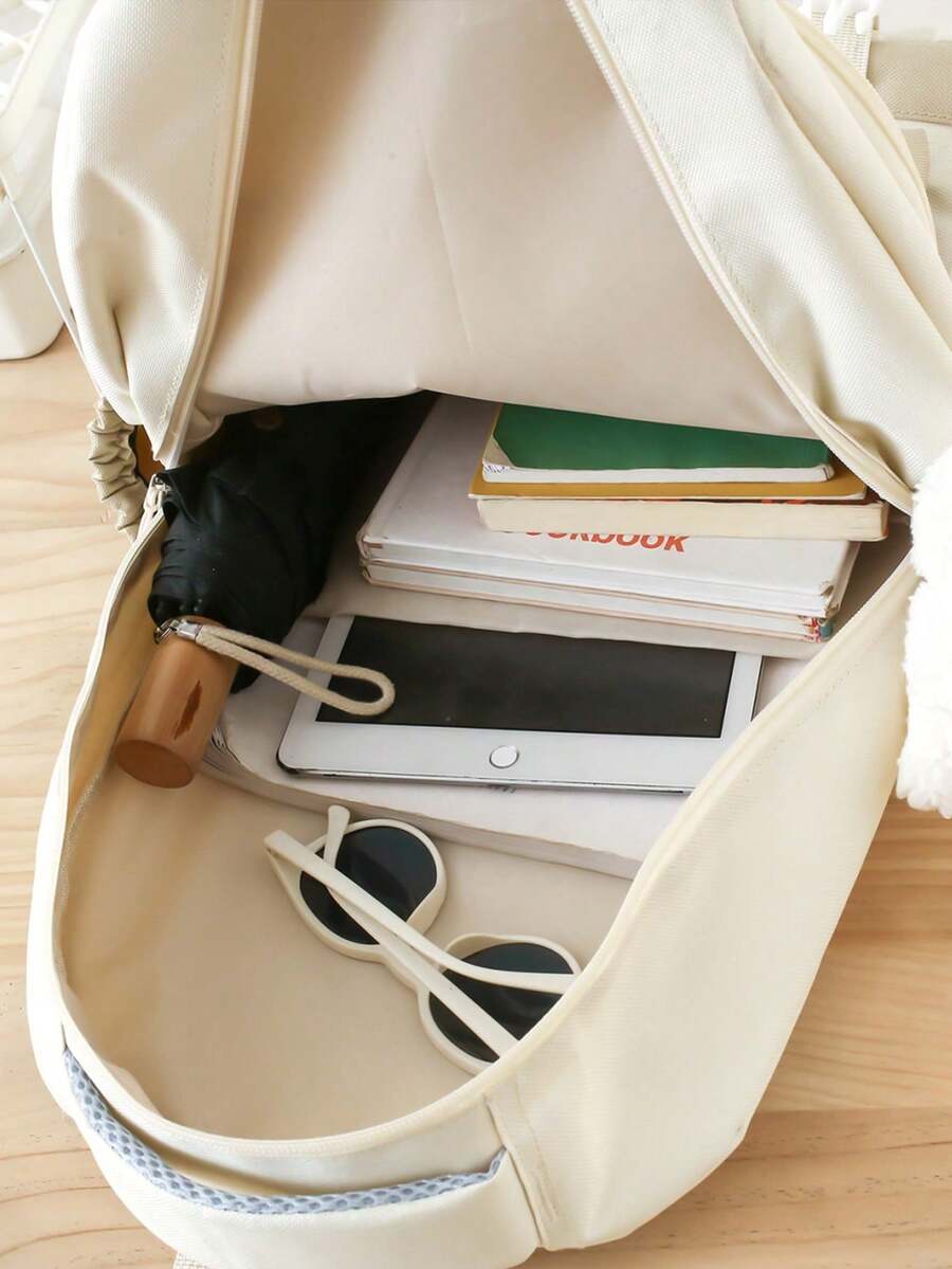 5pcs School Backpack Set With Laptop Compartment Classic Basic Multi Piece Student Bag Handbag Crossbody Coin Purse Pencil Case
