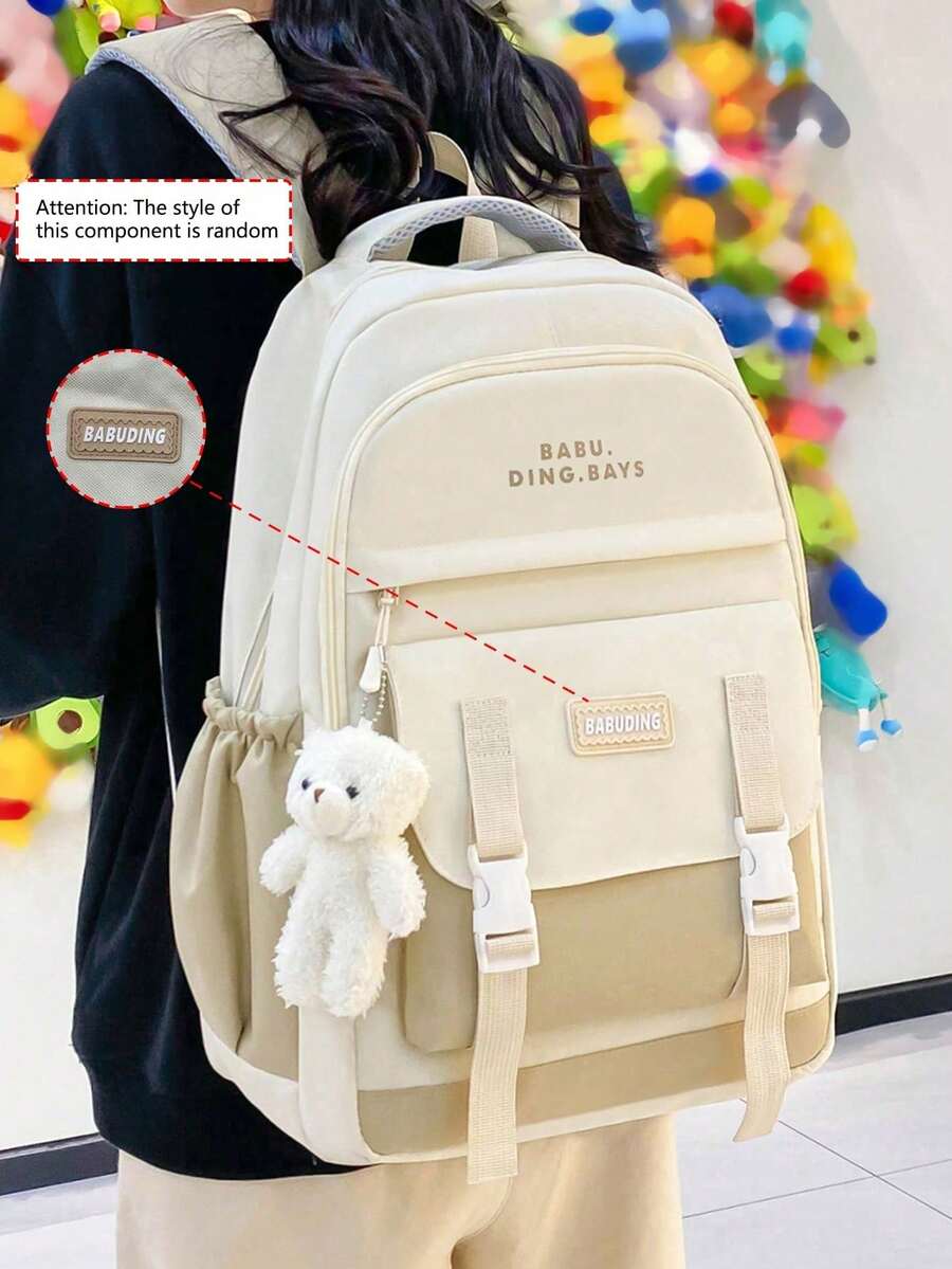 5pcs School Backpack Set With Laptop Compartment Classic Basic Multi Piece Student Bag Handbag Crossbody Coin Purse Pencil Case