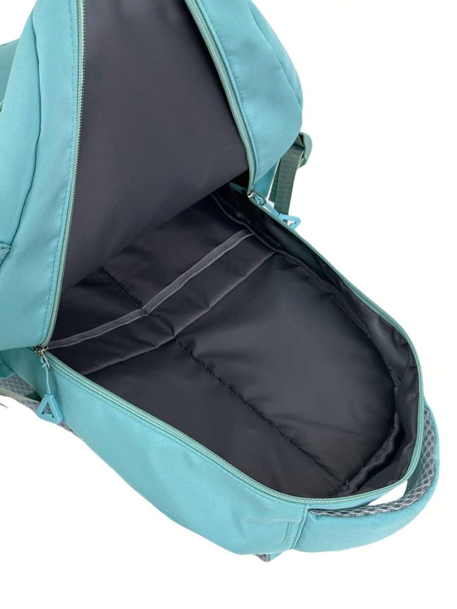 Large Capacity Lightweight Student School Backpack With Accessory Charm Casual Bookbag For Middle High School Boys Girls Daily Use
