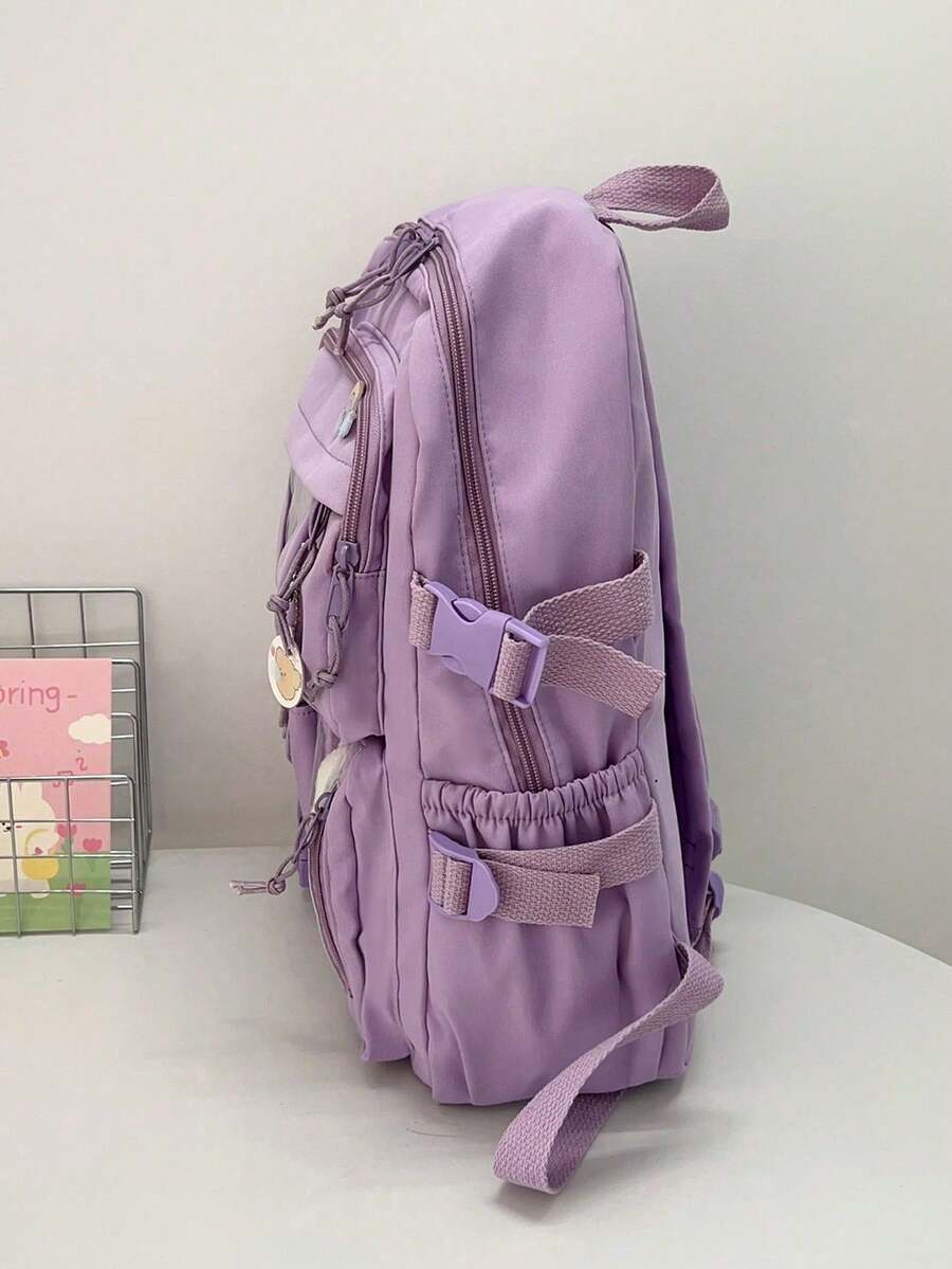 High Capacity Student Backpack With Cute Ins Style Design Practical Casual School Bag For Teen Girls Boys Fashion Daily Use Daypack