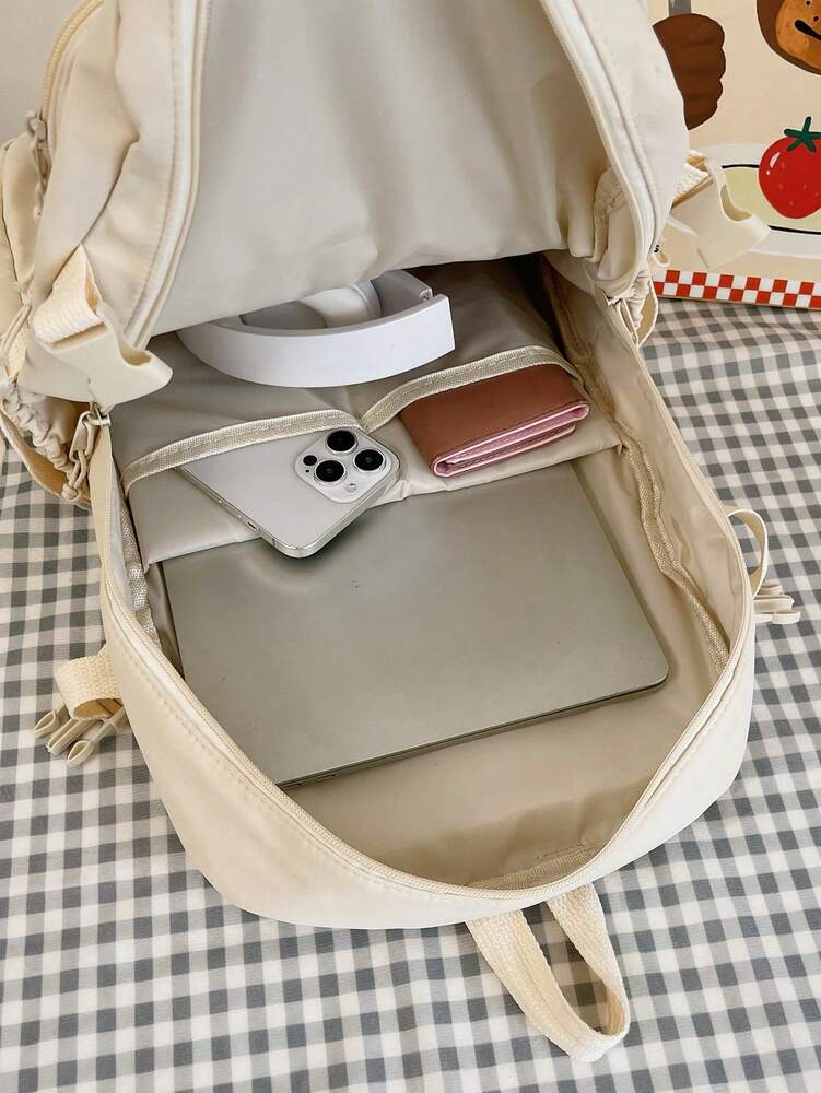 High Capacity Student Backpack With Cute Ins Style Design Practical Casual School Bag For Teen Girls Boys Fashion Daily Use Daypack